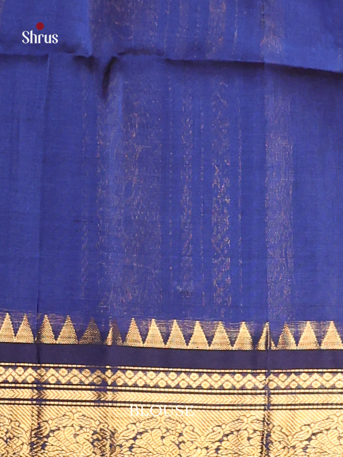 Pink & Blue SiIk cotton Korvai-kattams Saree -1