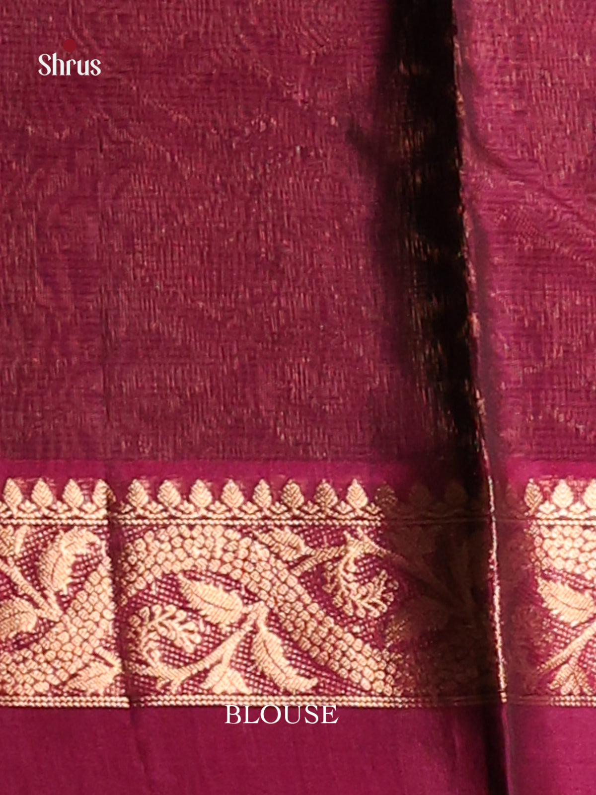 Green & Maroon Silk Cotton Saree with floral zari buttas -1