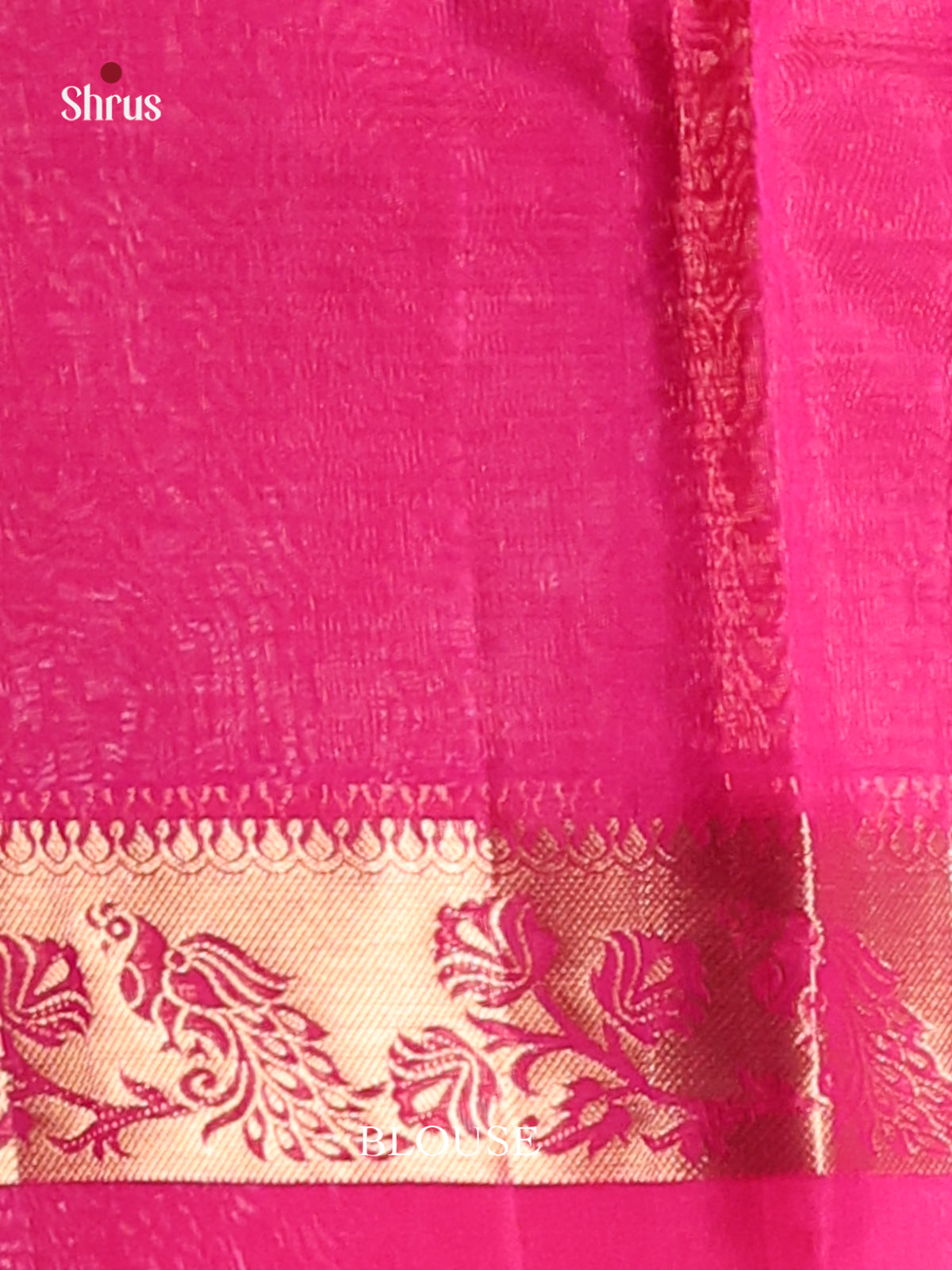 Purple & Pink Silk Cotton Saree with zari floral buttas -1
