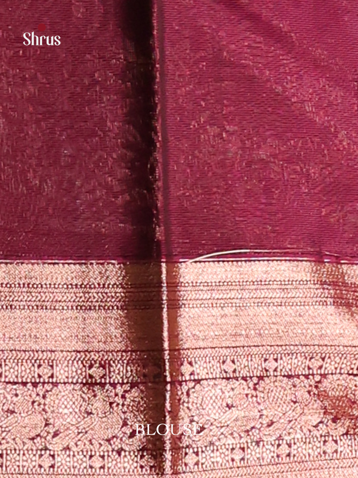 Blue & Maroon Silk Cotton Saree with contrast zari border -1