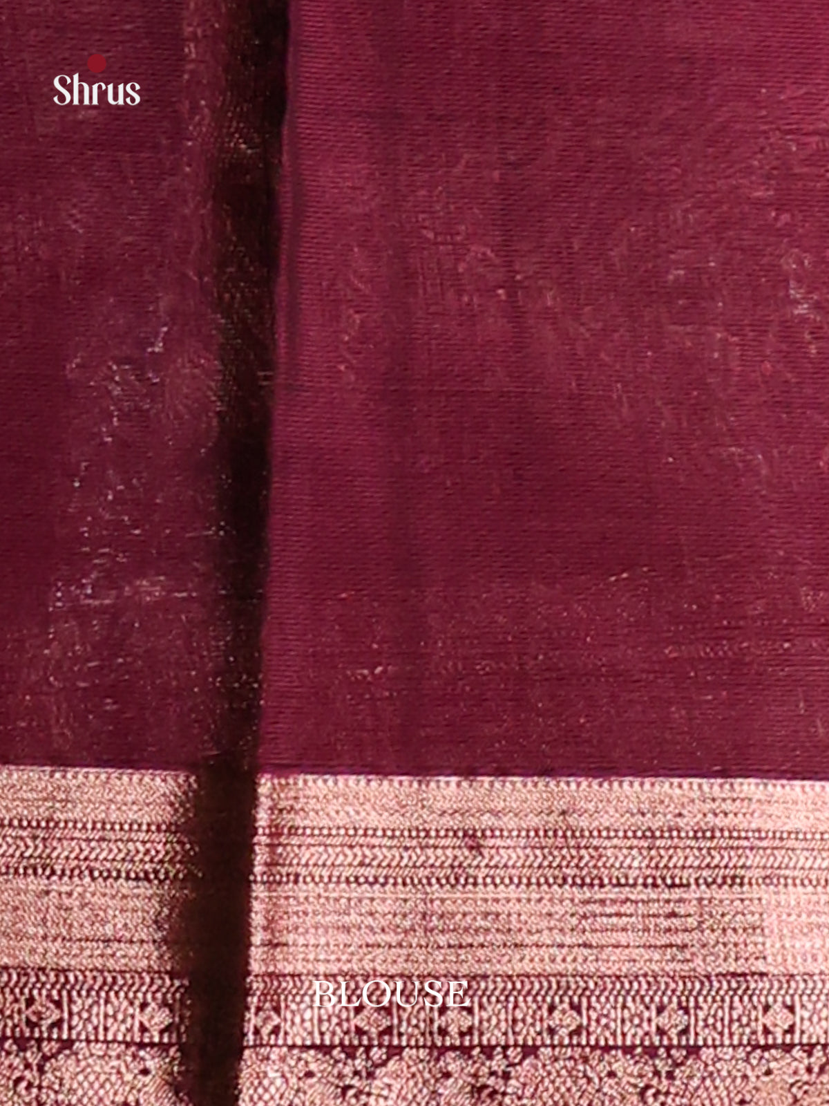 Blue & Maroon Silk Cotton Saree with rich traditional border -1