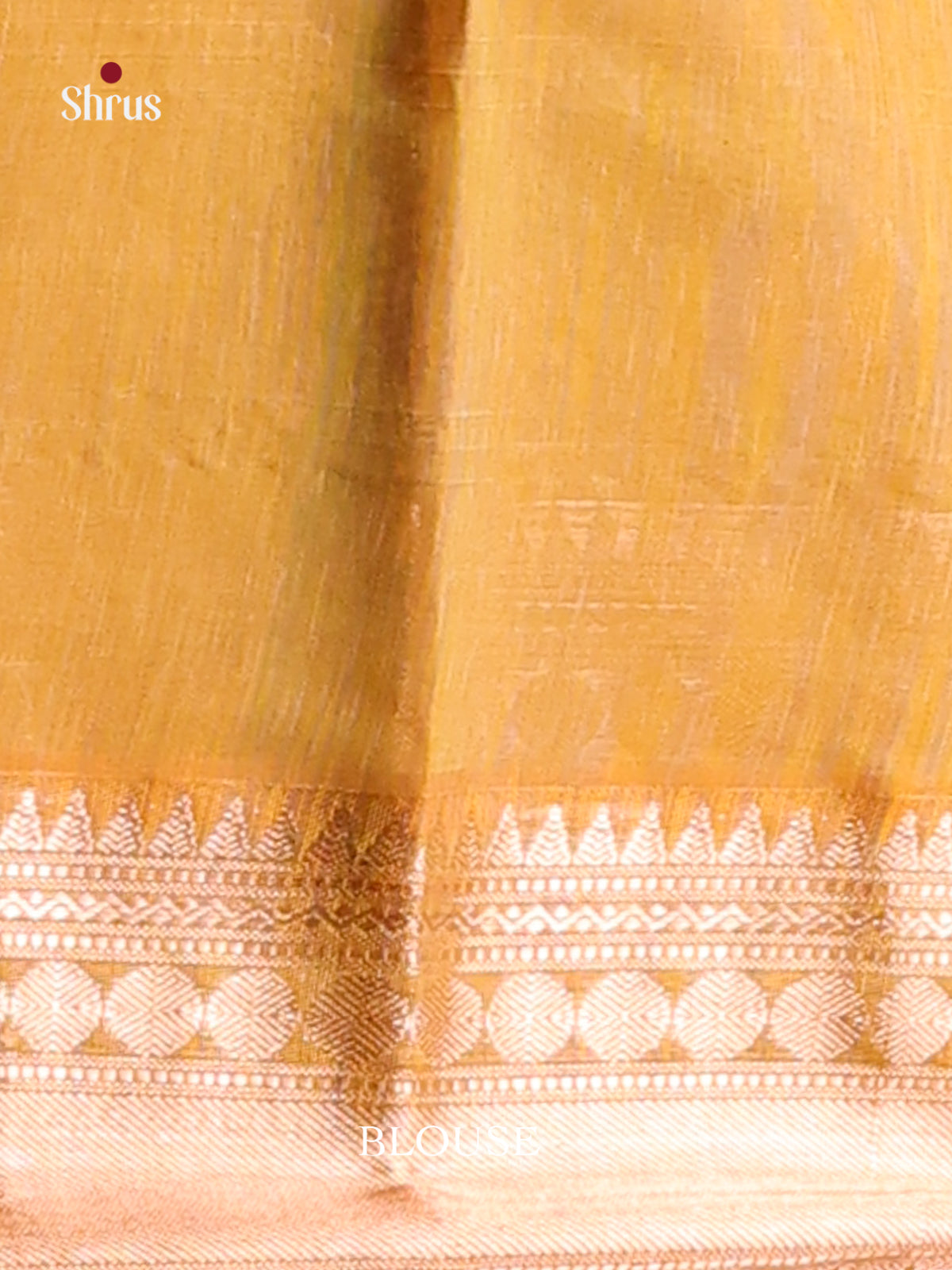 Brown & Mustard Silk Cotton Saree with zari floral buttas -1