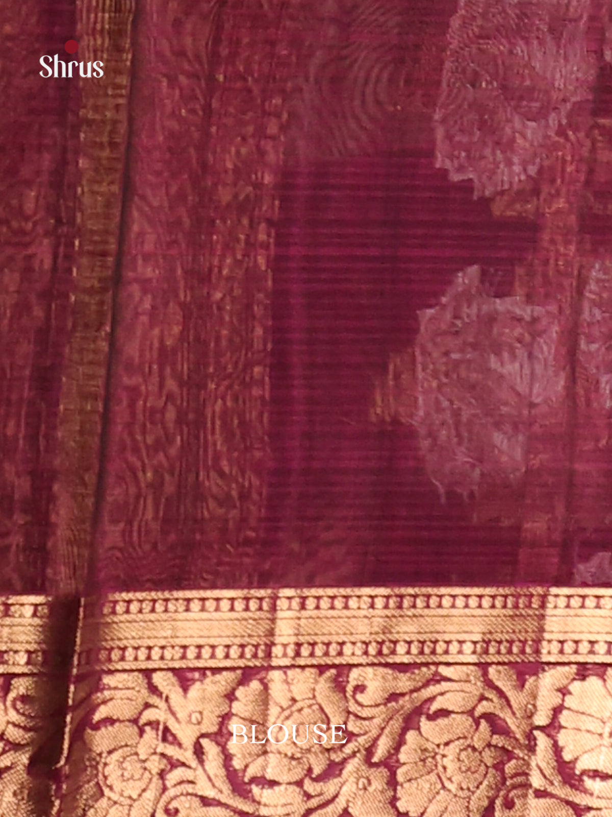 Green & Maroon Silk Cotton Saree with zari buttas -1