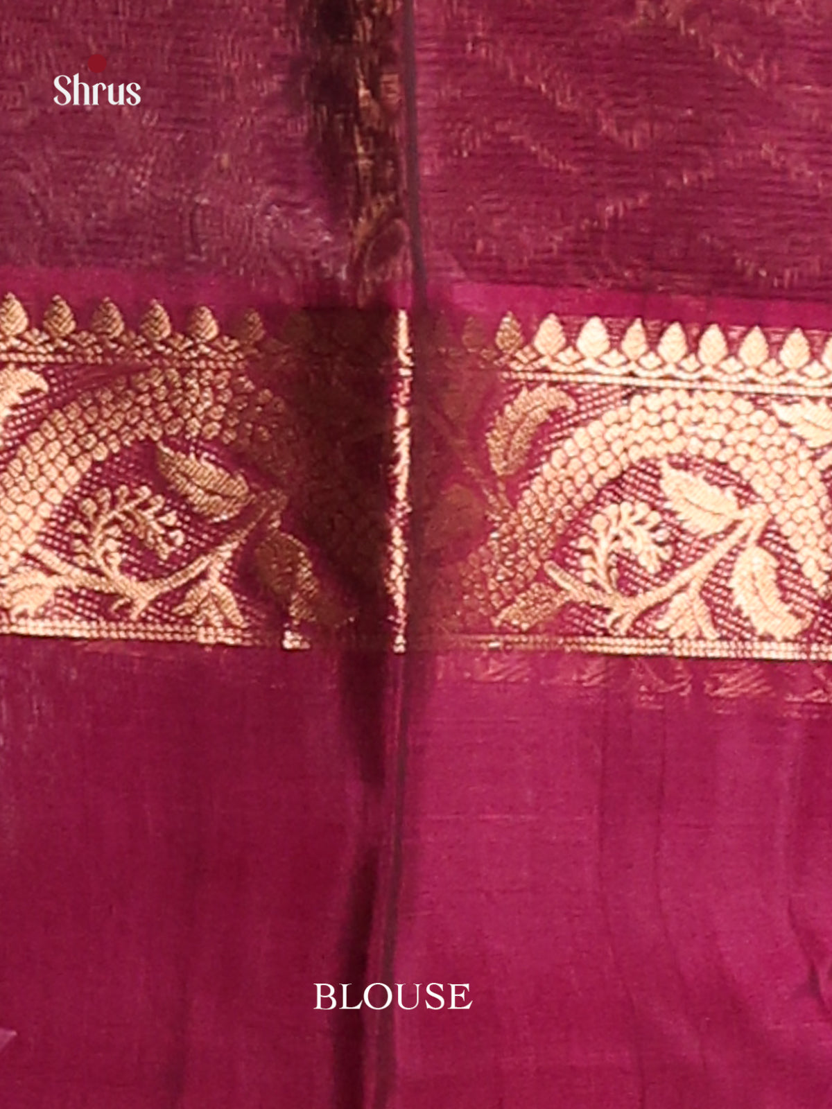 Blue & Maroon Silk Cotton Saree with contrats Zari brocade pallu -1