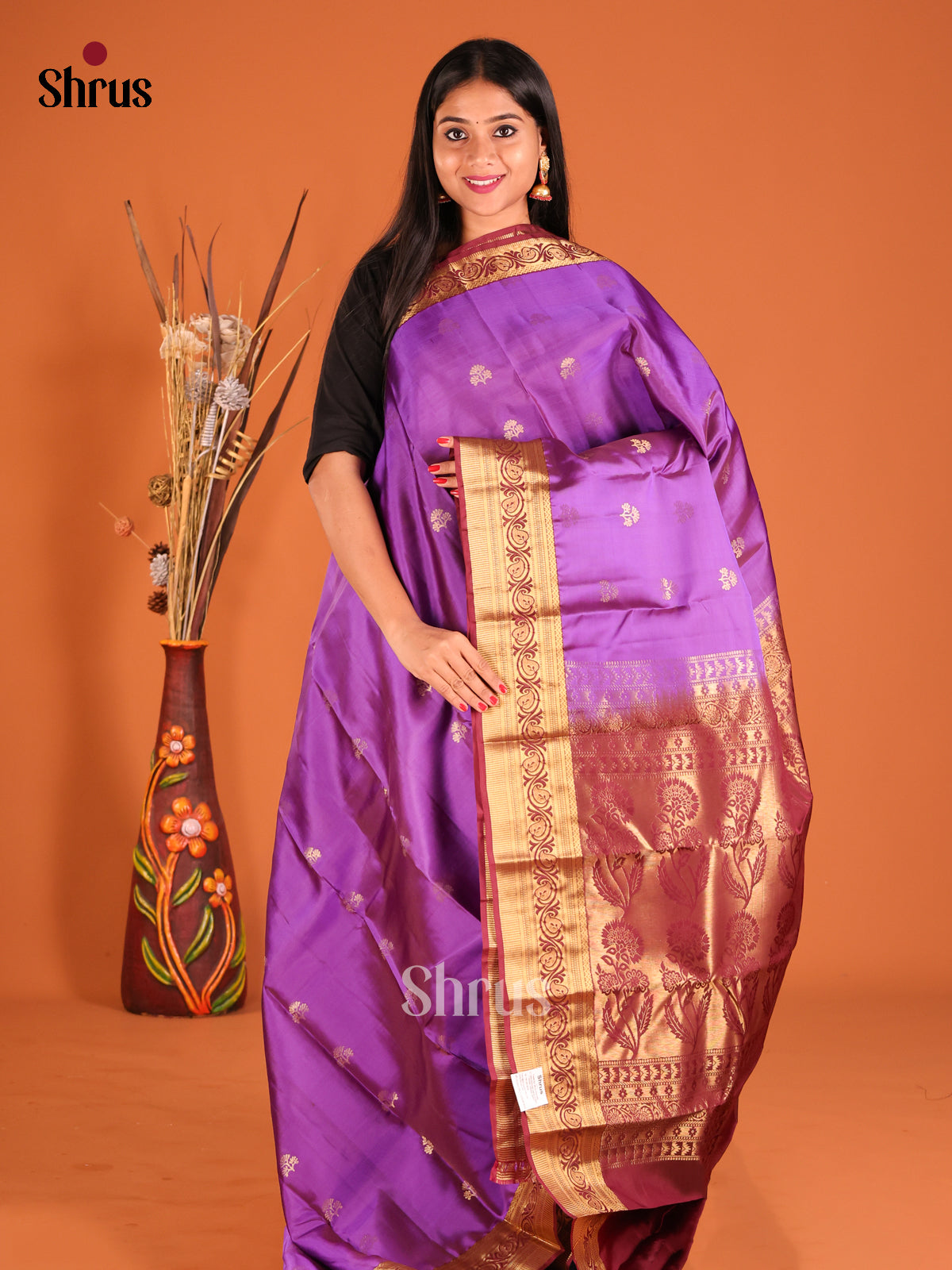 DHS01152 - Softsilk-halfpure Saree