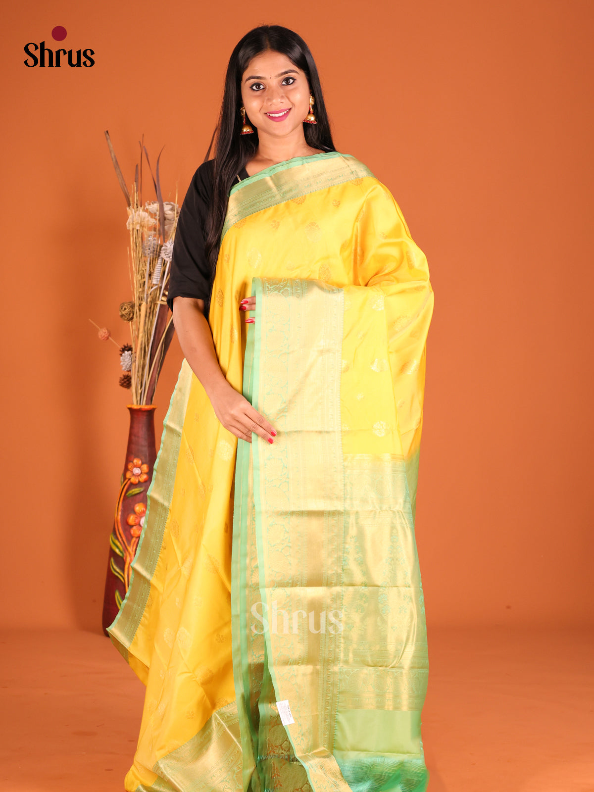 DHS01156 - Softsilk-halfpure Saree - Shop on Shrus.com