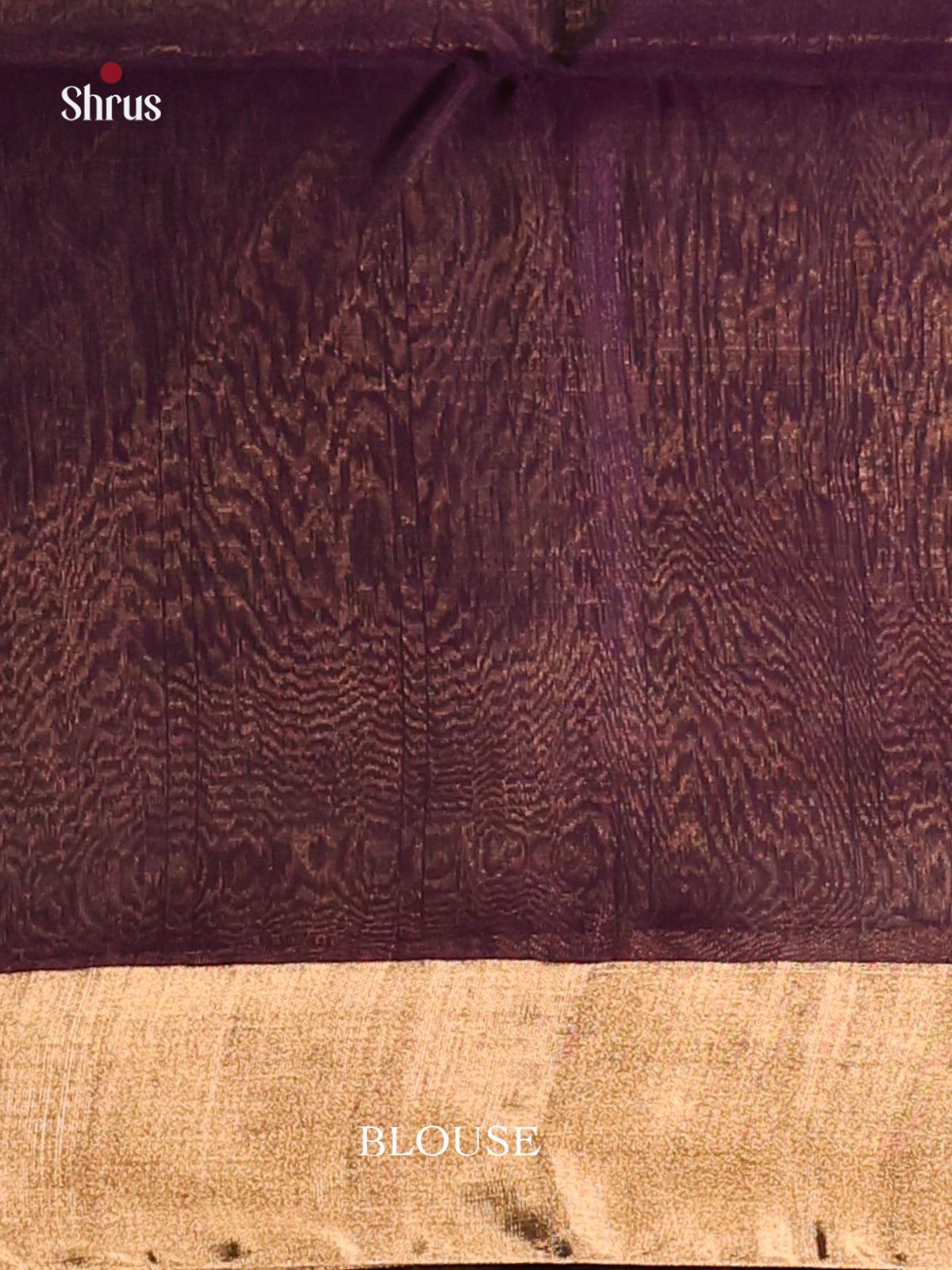 Brown & Violet Silk Cotton Saree with zari floral motifs