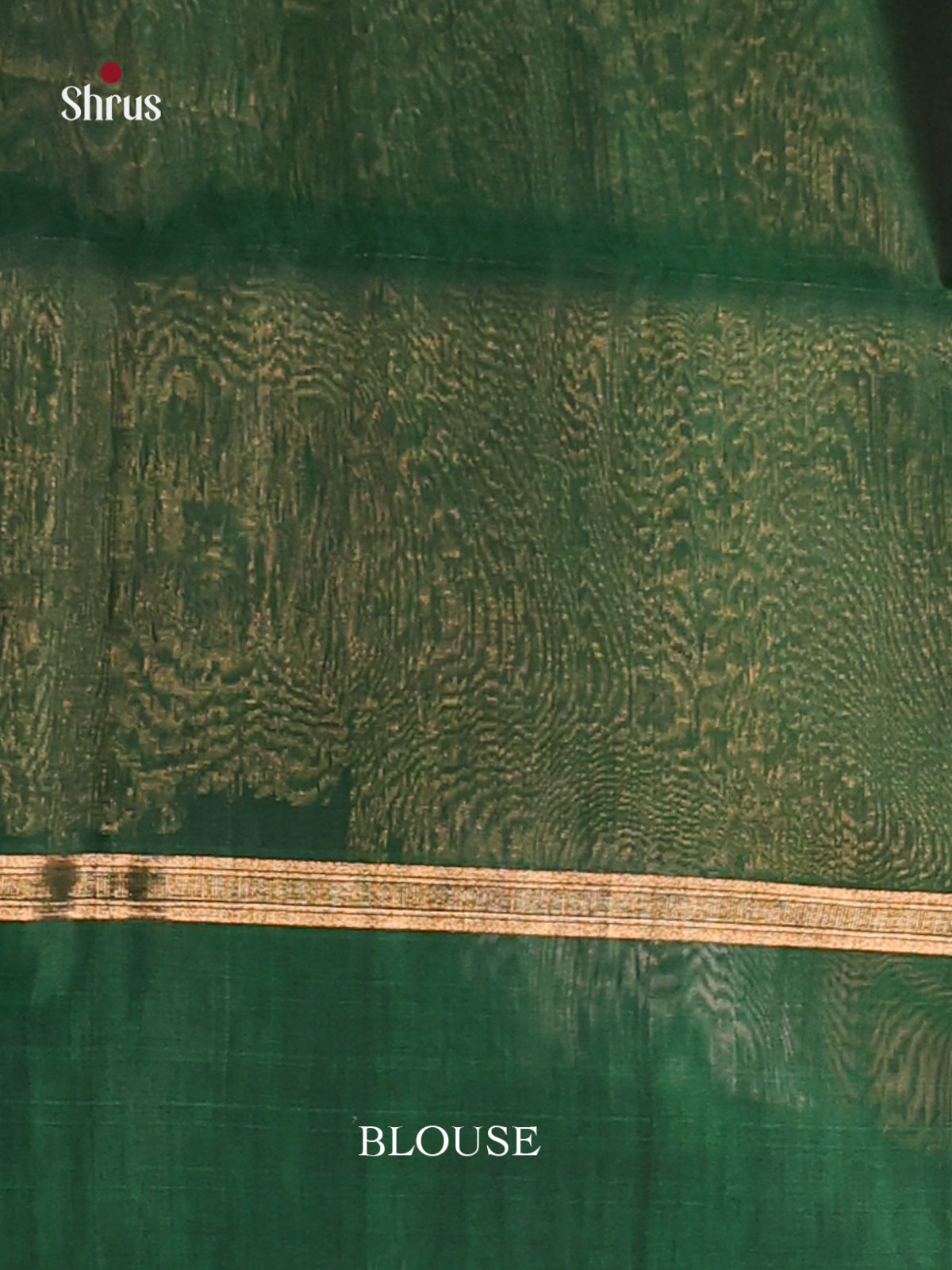 Grey & Green Silk Cotton Saree with zari paisley buttas - Shop on Shrus.com