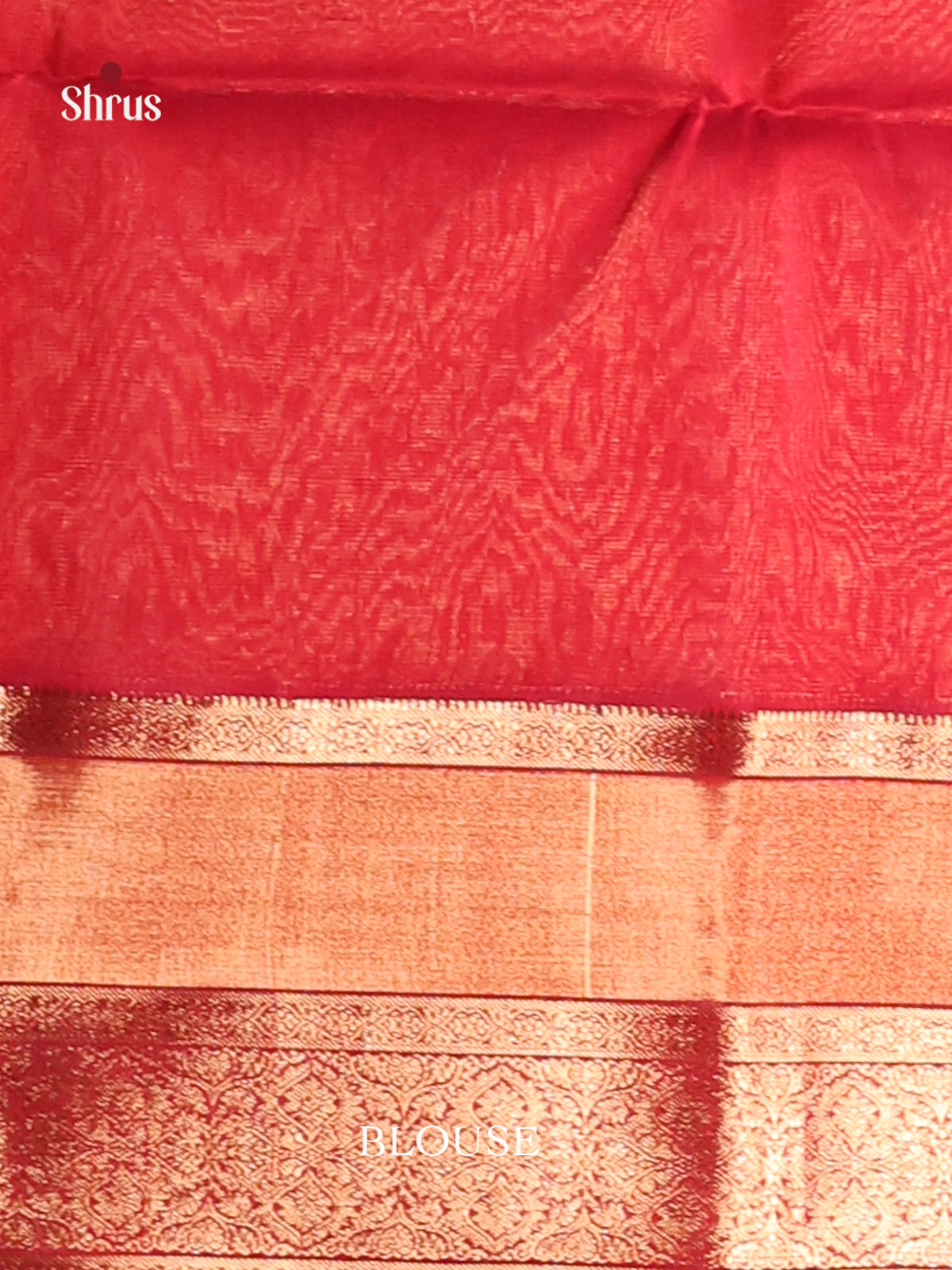 Orange & Maroon Silk Cotton Saree with rich traditional zari border - Shop on Shrus.com