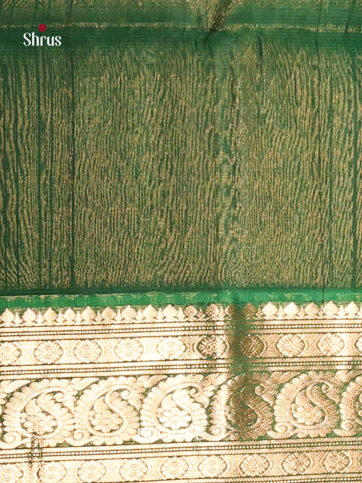Violet & Green Silk Cotton Saree gleams with zari paisleys buttas -1