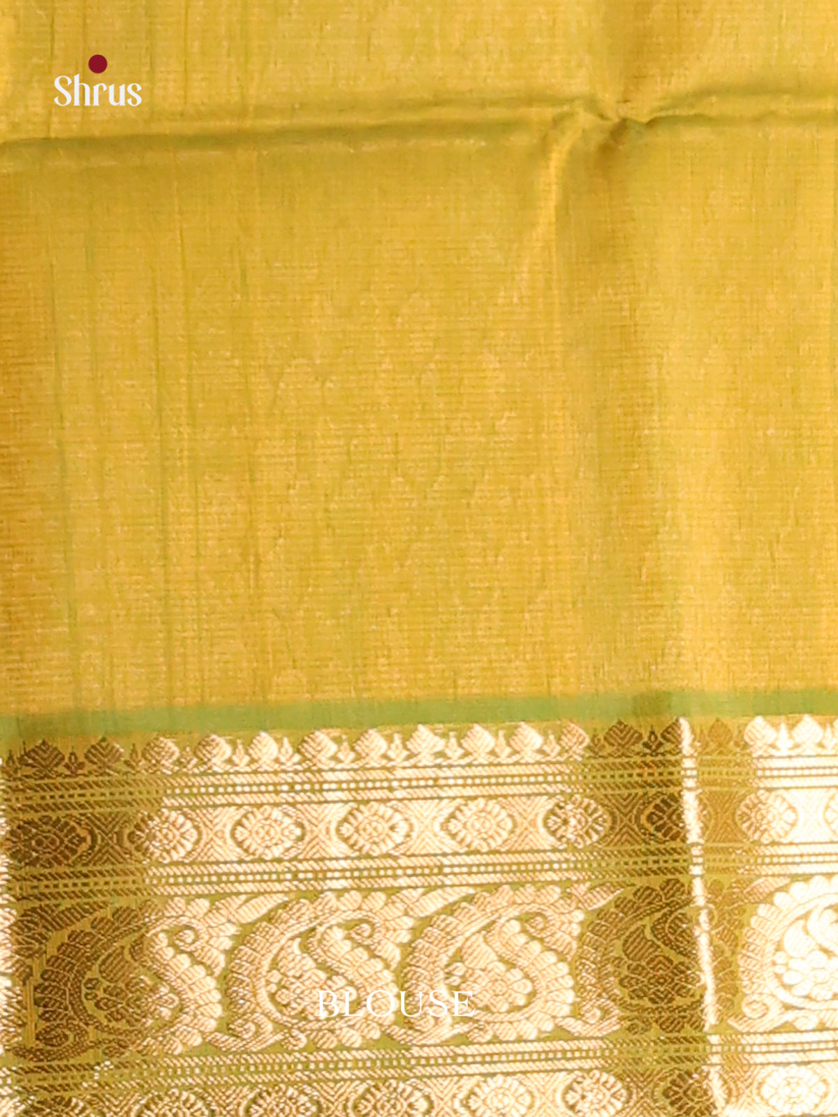 Orange & Green Silk Cotton Saree with korvai zari border - Shop on Shrus.com