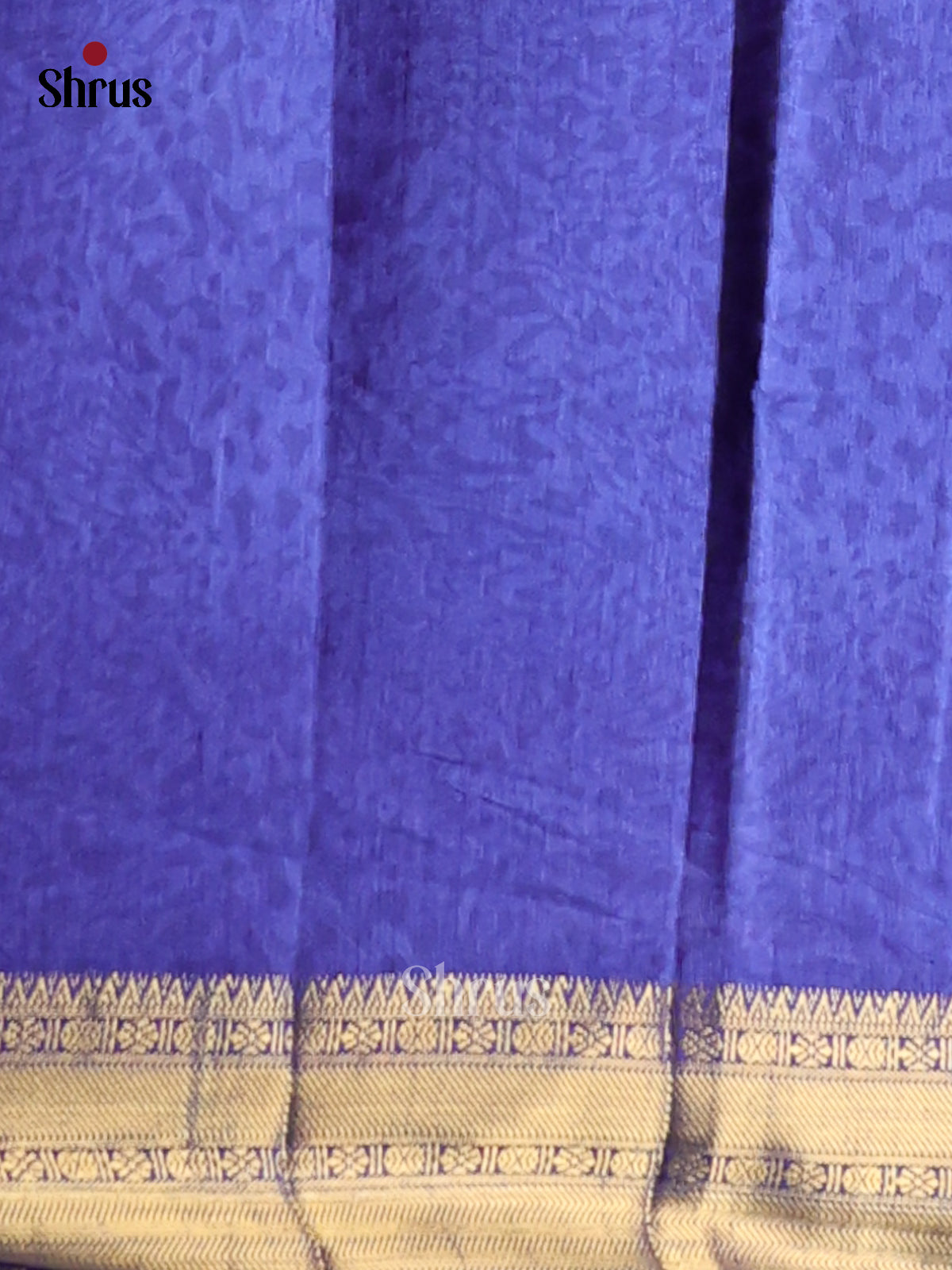 Purple & Blue- Semi Patola Saree - Shop on Shrus.com