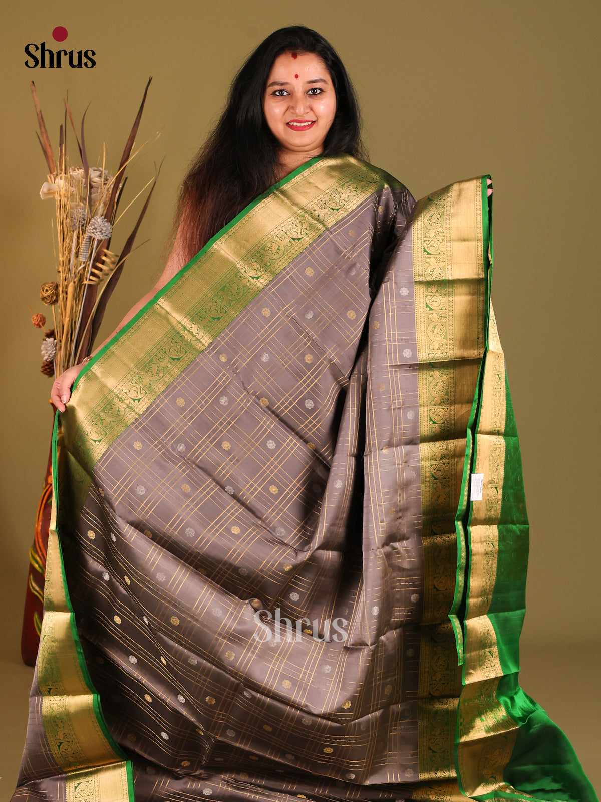 DHS04002 - Kanchipuram silk Saree - Shop on Shrus.com