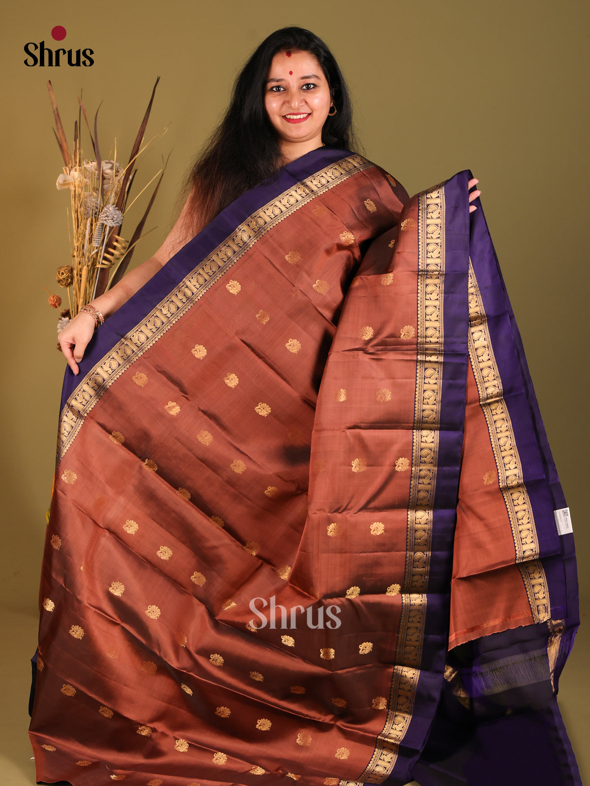 DHS04010 - Soft Silk Saree - Shop on Shrus.com