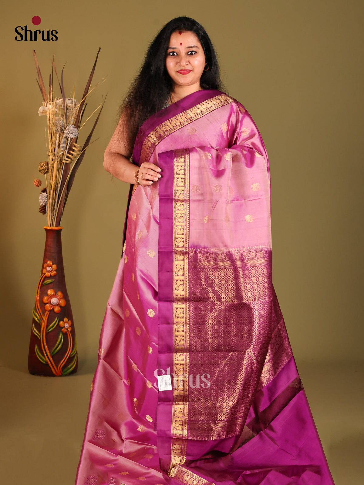 DHS04012 - Soft Silk Saree - Shop on Shrus.com