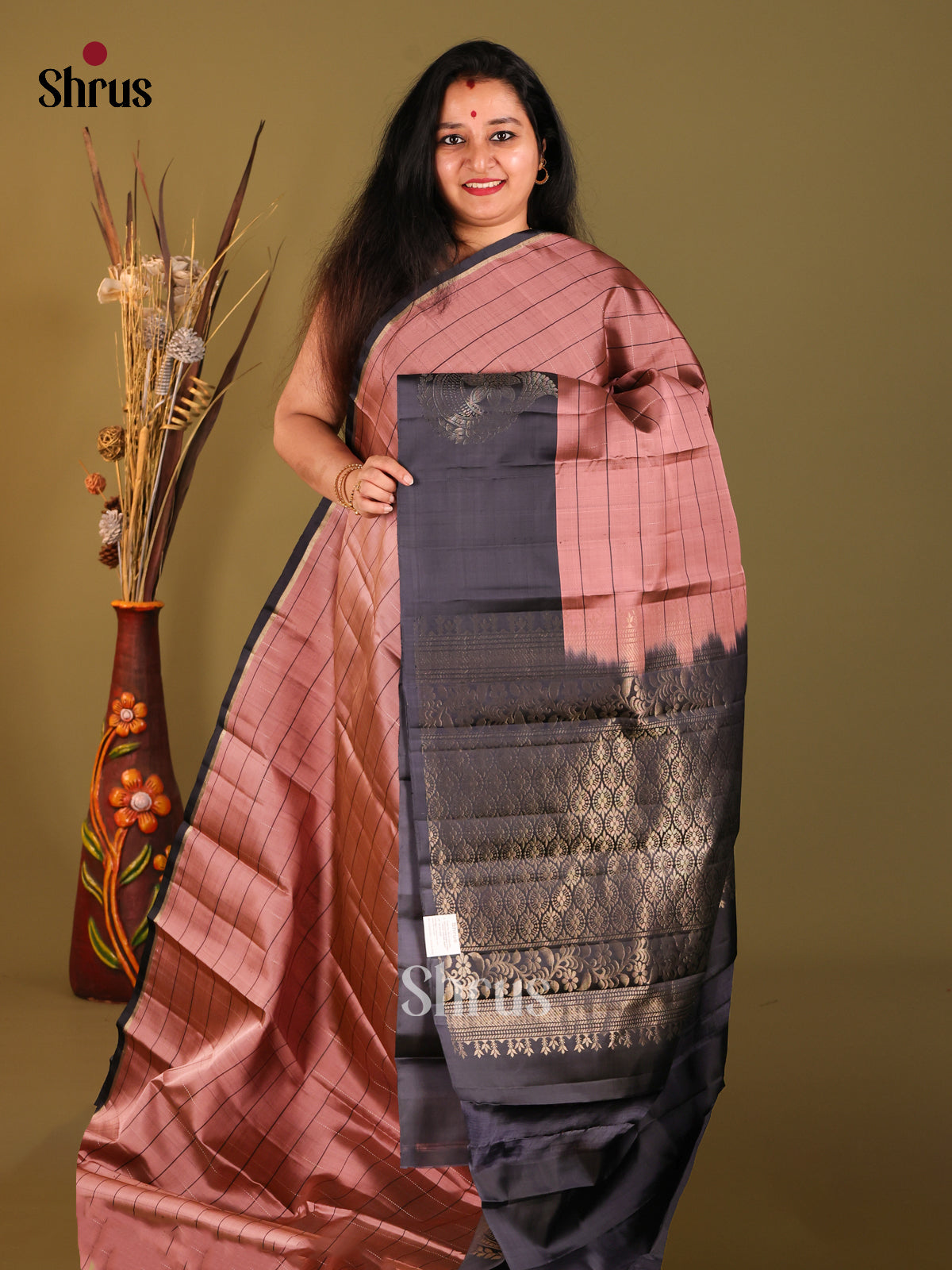 DHS04051 - Soft Silk Saree - Shop on Shrus.com