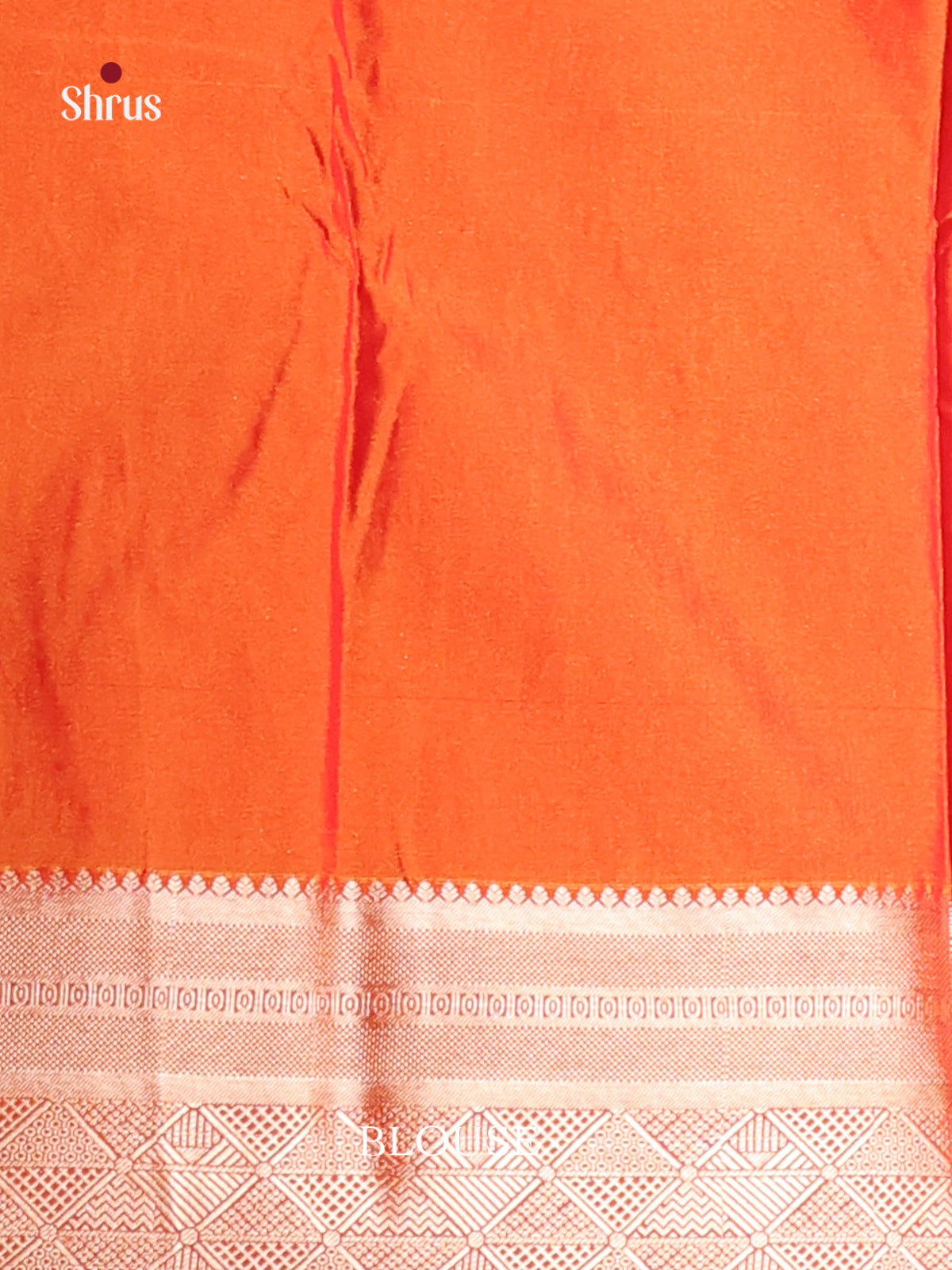 Orange - Semi Kanchipuram Saree - Shop on Shrus.com