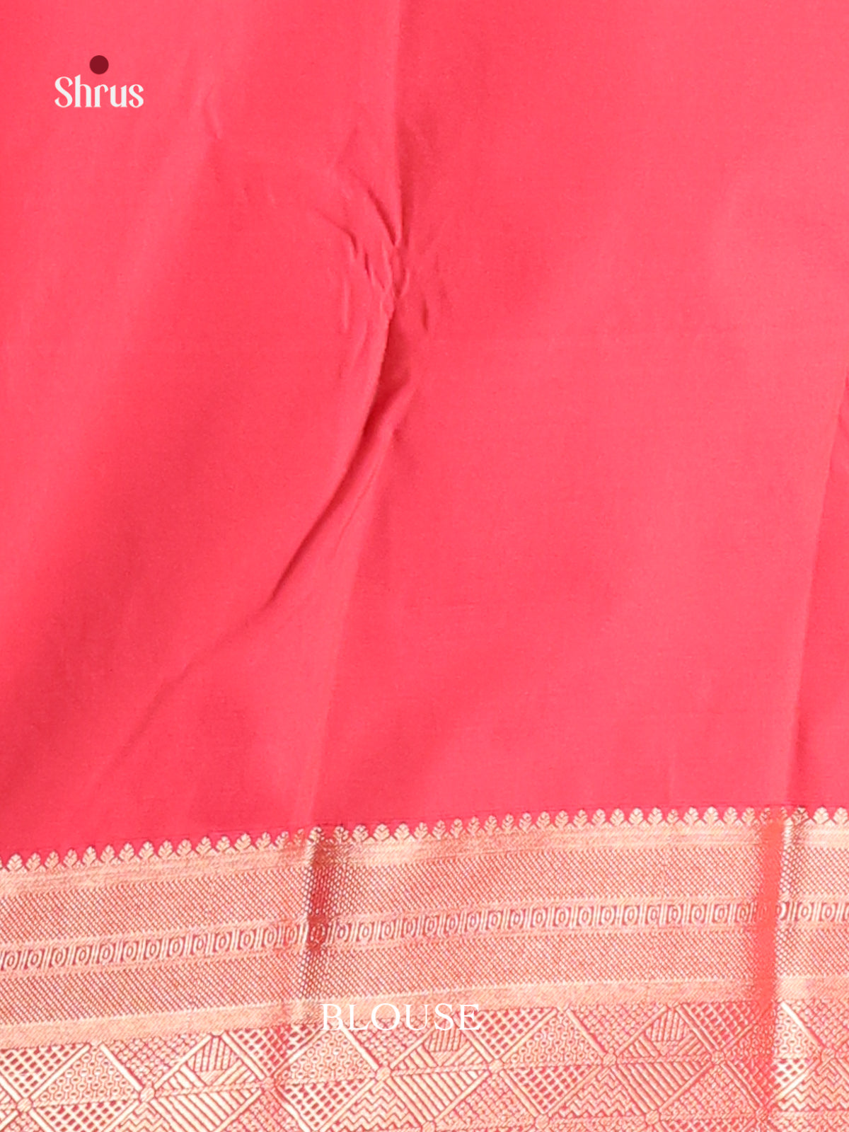 Pink(Single Tone) - Semi Kanchipuram Saree - Shop on Shrus.com
