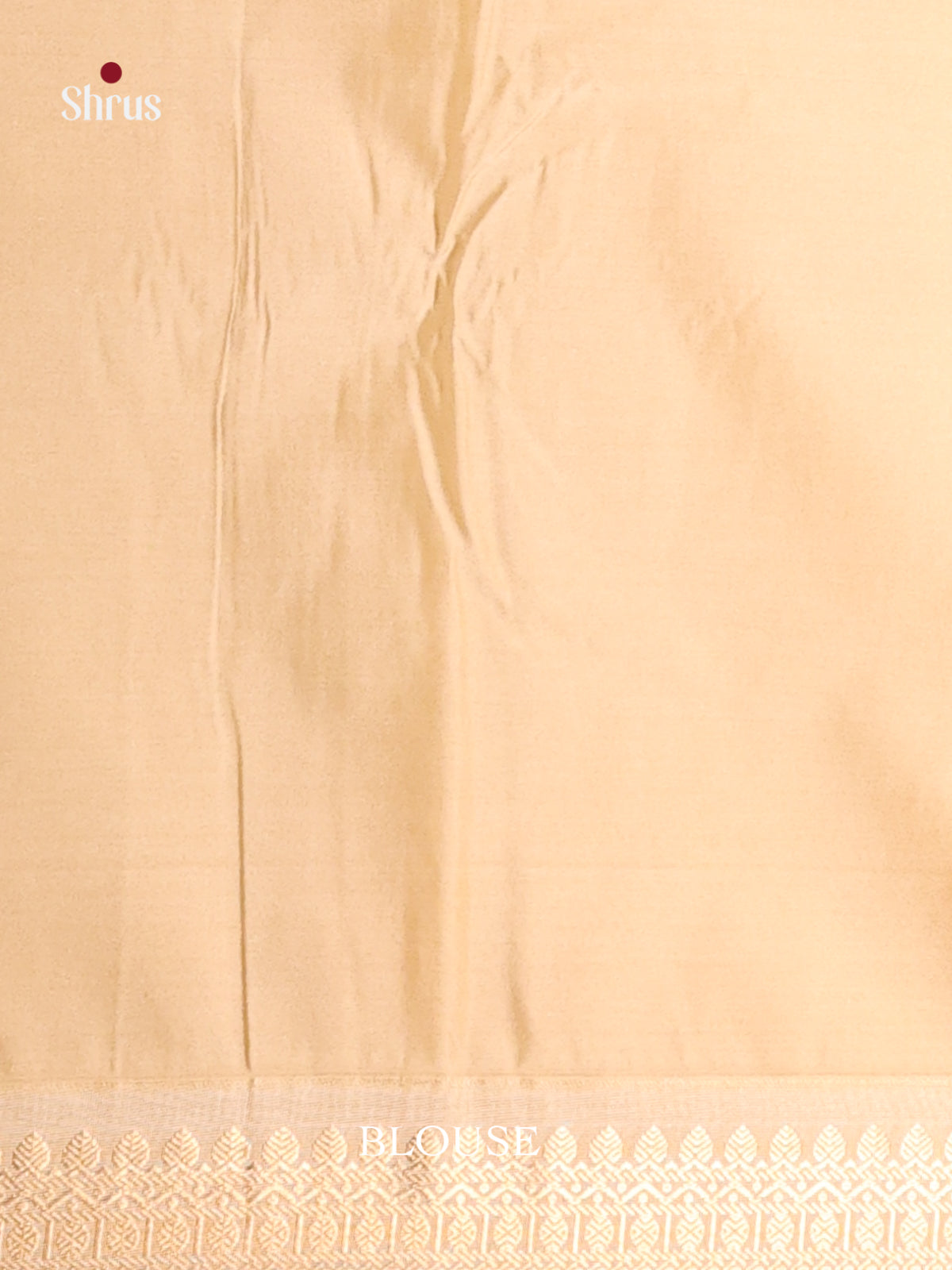 Light Green & Cream - Semi Kanchipuram Saree - Shop on Shrus.com