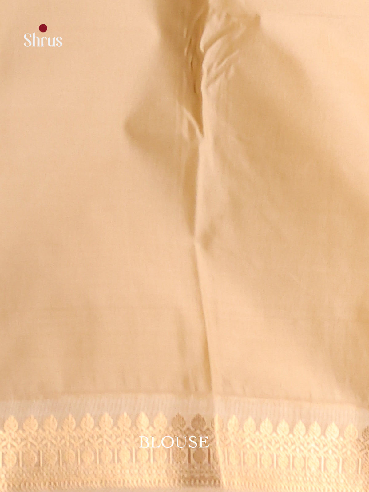 Violet & Cream- Semi Kanchipuram Saree - Shop on Shrus.com