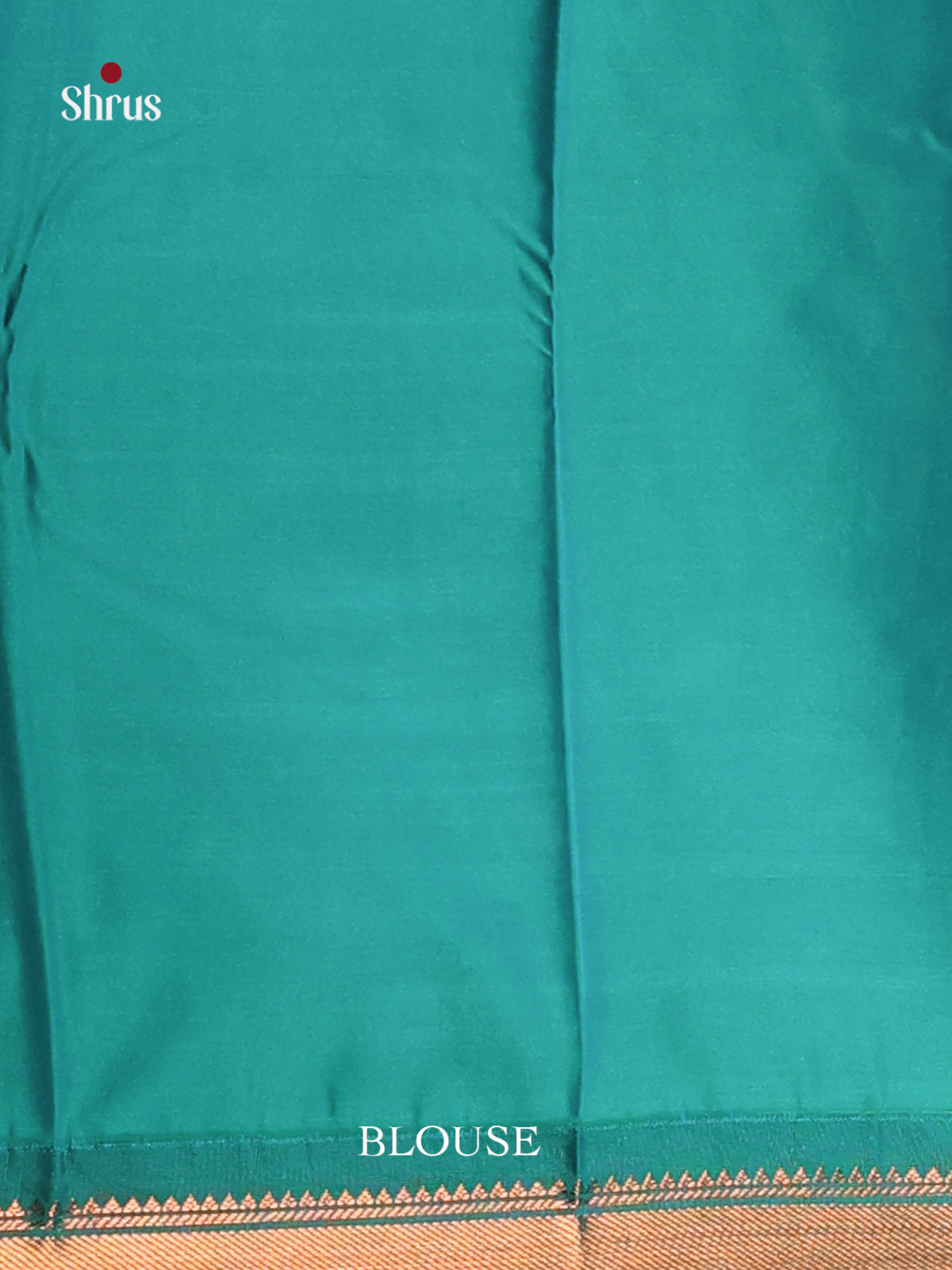 Cream & Blue - Semi Kanchipuram Saree