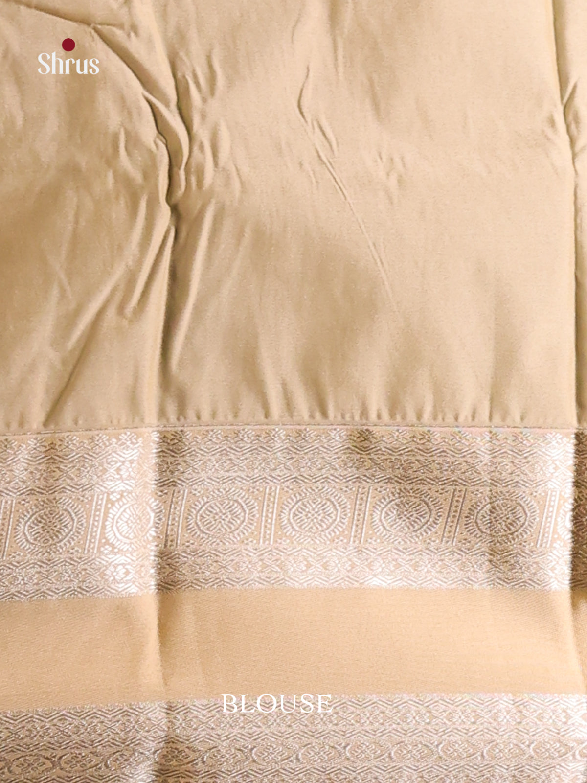 Blue & Cream - Semi Kanchipuram Saree