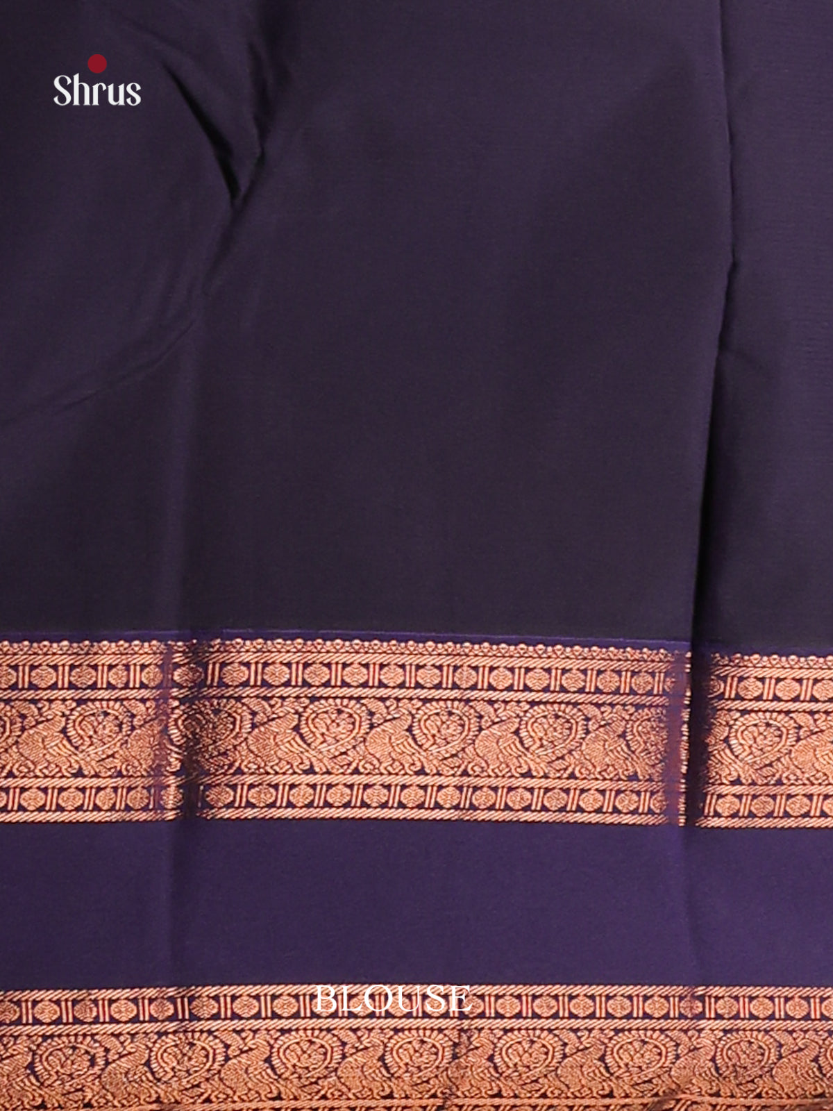 Yellow & Blue - Semi Kanchipuram Saree - Shop on Shrus.com