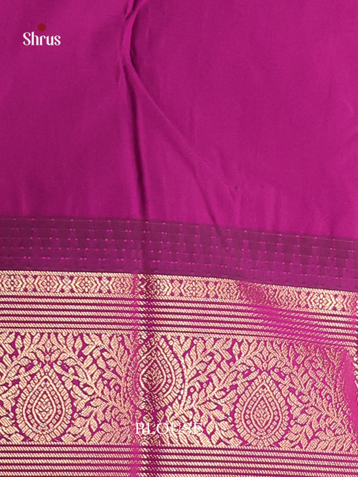 Green & Purple - Semi Kanchipuram Saree - Shop on Shrus.com