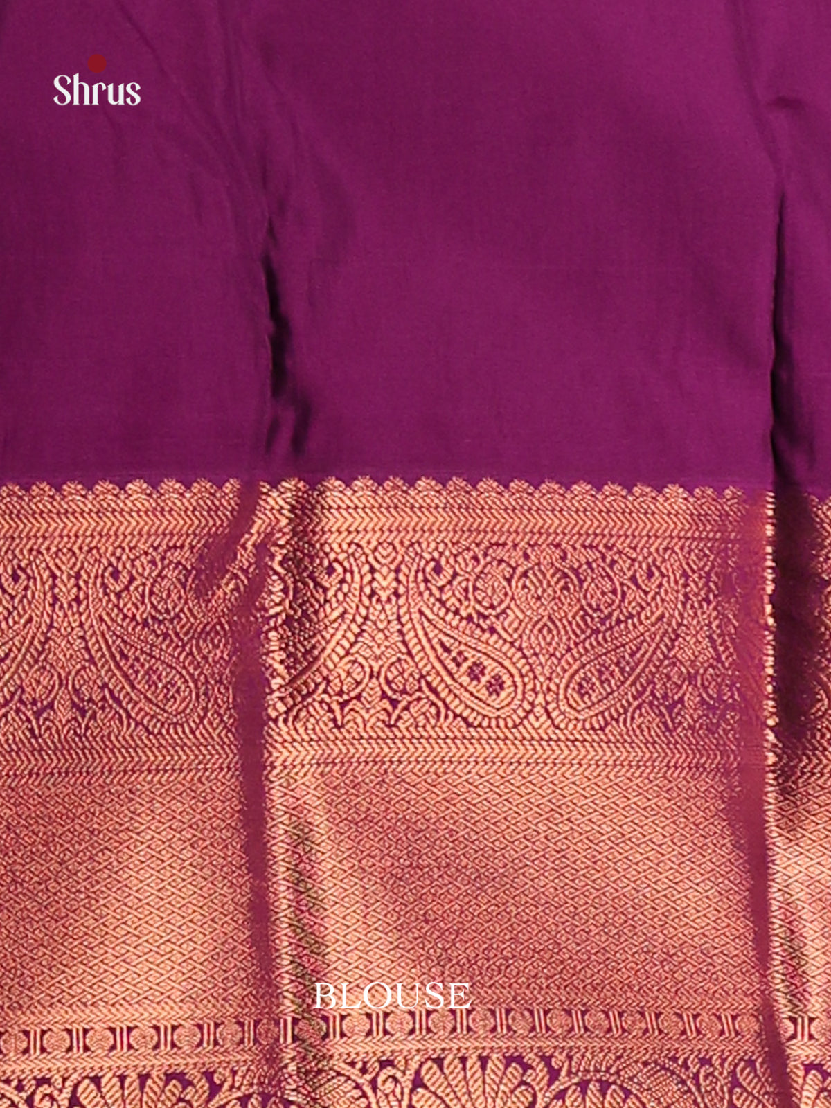 Teal & Purple - Semi Kanchipuram Saree - Shop on Shrus.com