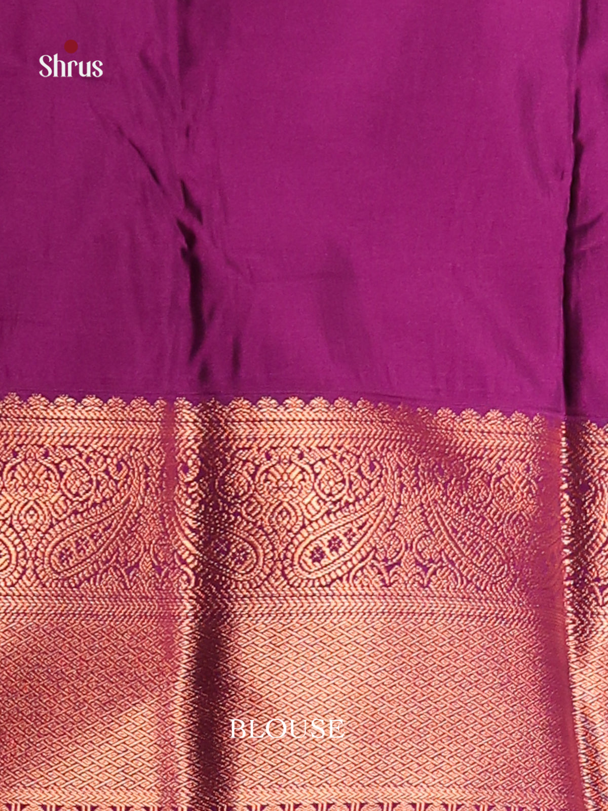 Orangish Pink & Purple - Semi Kanchipuram Saree - Shop on Shrus.com