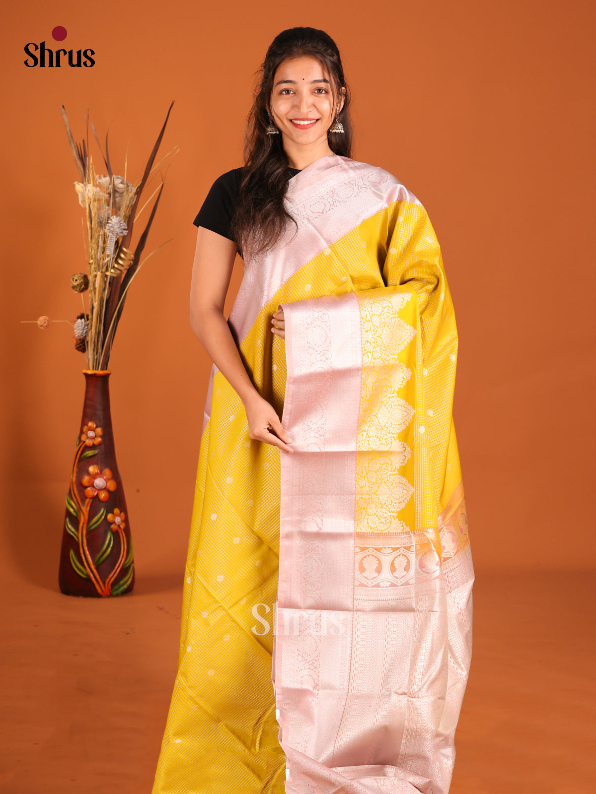 DHS04171 - Semi Kanchipuram Saree - Shop on Shrus.com