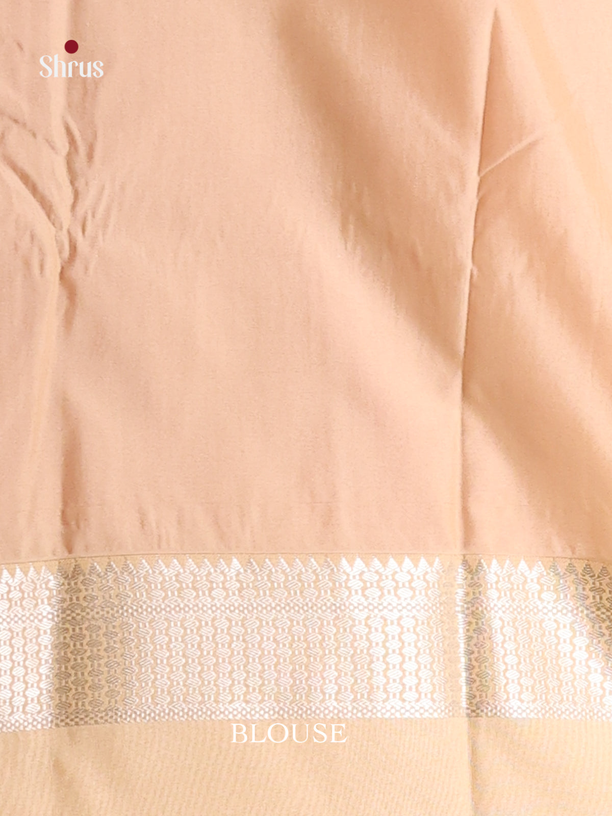 Pink & Cream - Semi Kanchipuram Saree - Shop on Shrus.com