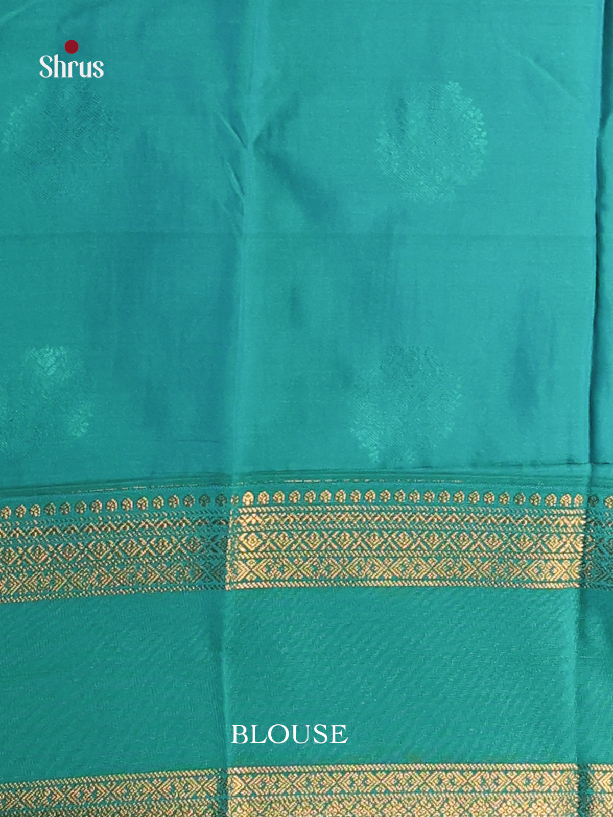 Pink & Green - Semi Kanchipuram Saree - Shop on Shrus.com