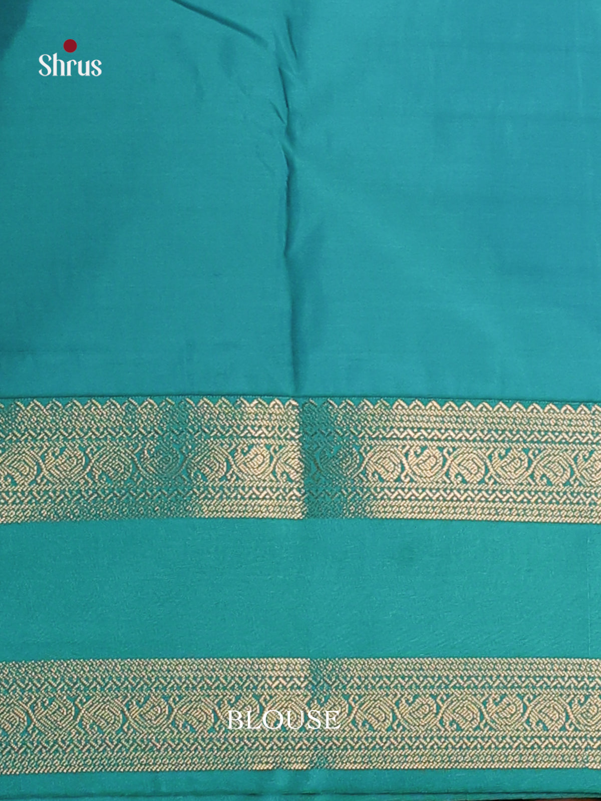 Pink & Teal - Semi Kanchipuram Saree - Shop on Shrus.com