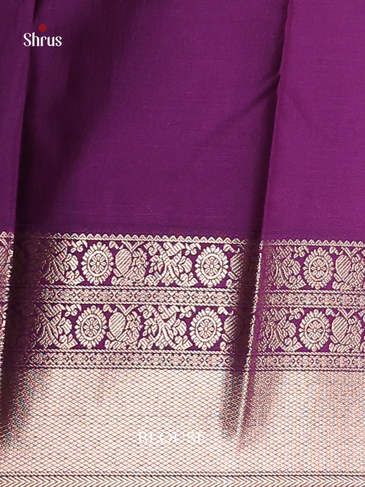Orangish Pink & Purple - Semi Kanchipuram Saree - Shop on Shrus.com