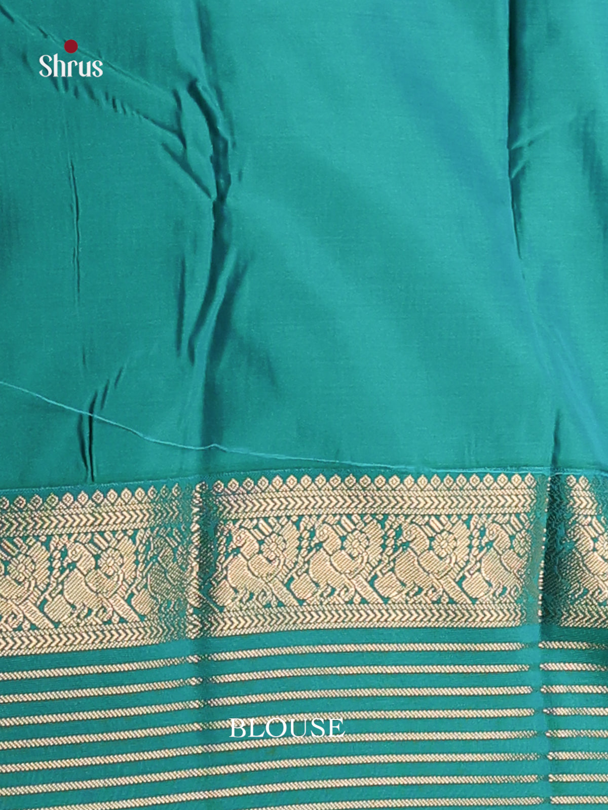 Orange & Green - Semi Kanchipuram Saree - Shop on Shrus.com