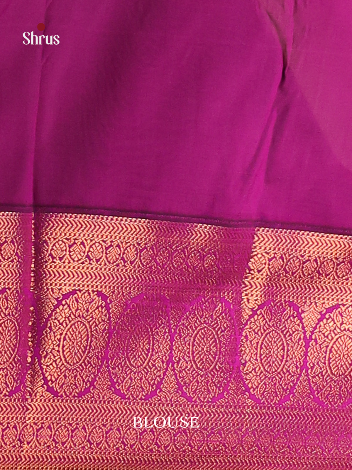 Cream & Purple- Semi Kanchipuram Saree