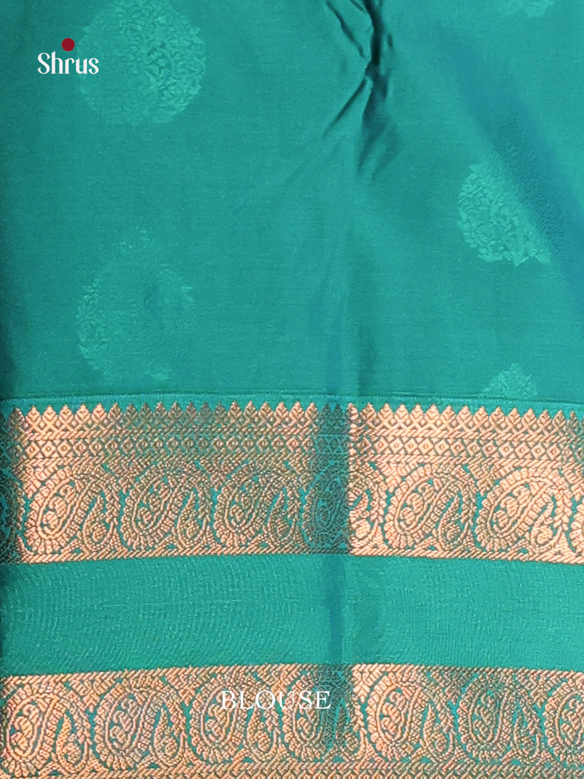 Orange & Green- Semi Kanchipuram Saree - Shop on Shrus.com