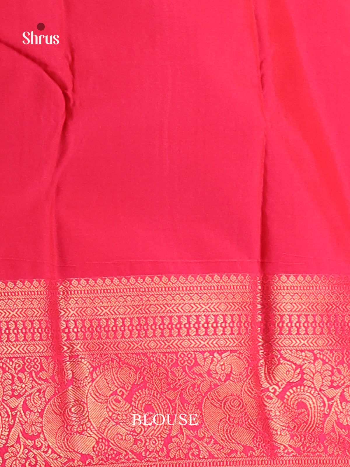 Mustardy Green & Pink - Semi Kanchipuram Saree - Shop on Shrus.com