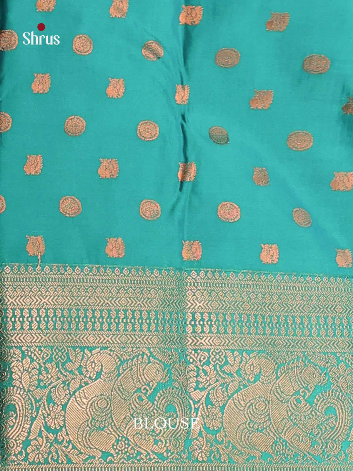 Grey & Green - Semi Kanchipuram Saree - Shop on Shrus.com