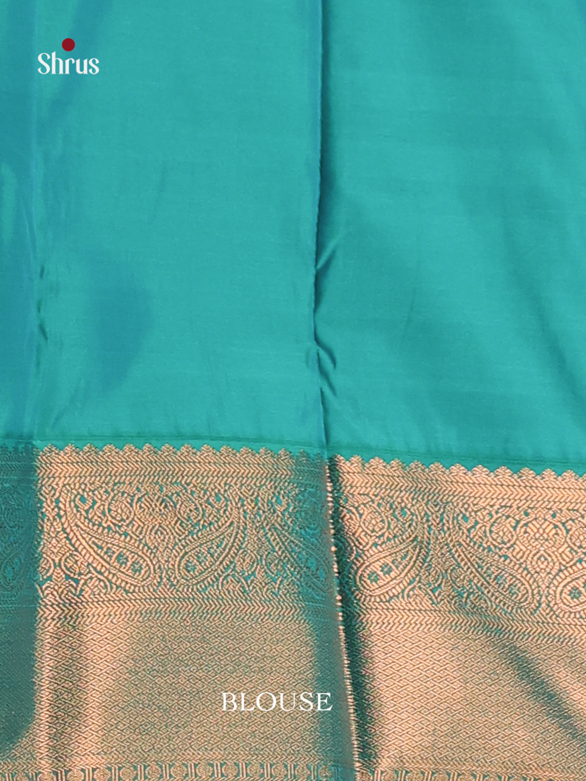 Pastel Blue & Blue- Semi Kanchipuram Saree - Shop on Shrus.com