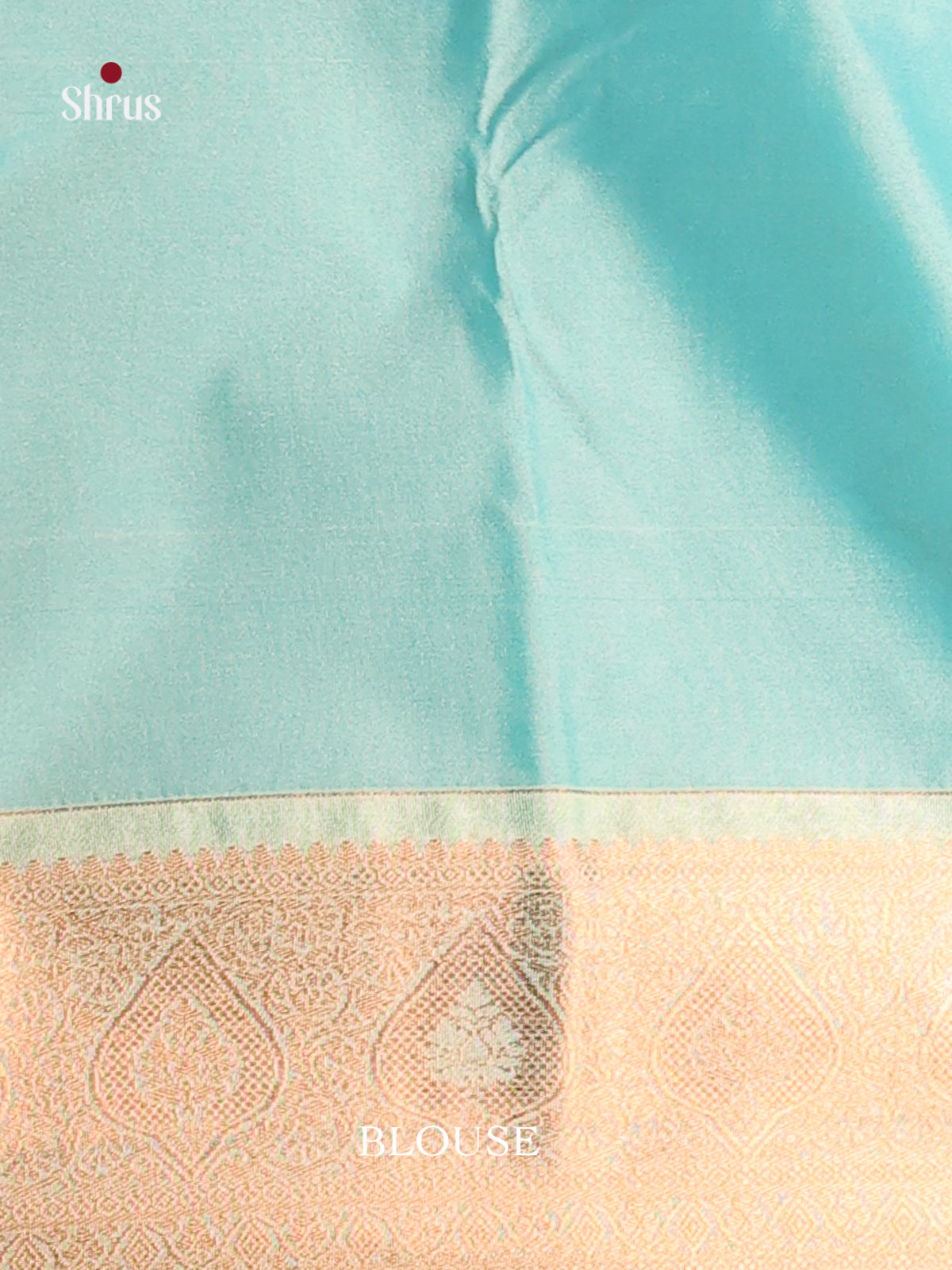 Violet & Pastel Blue - Semi Kanchipuram Saree - Shop on Shrus.com