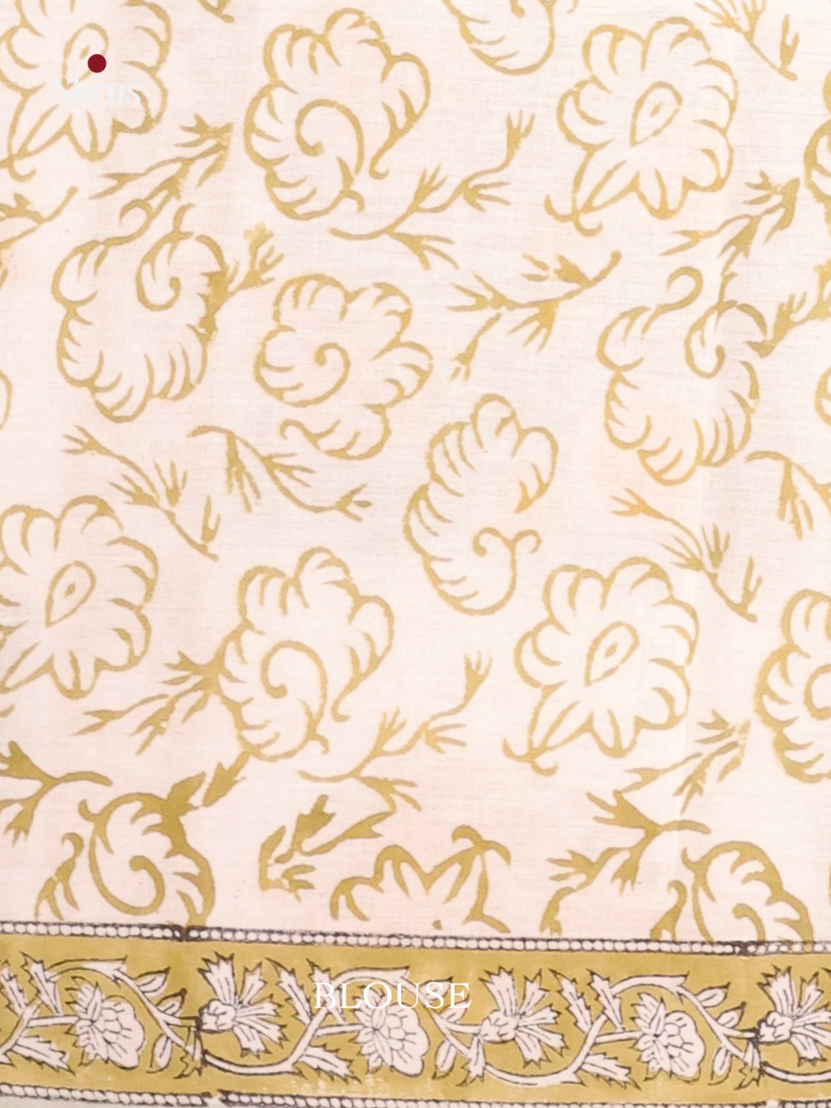 Cream & Yellow - Jaipur cotton Saree