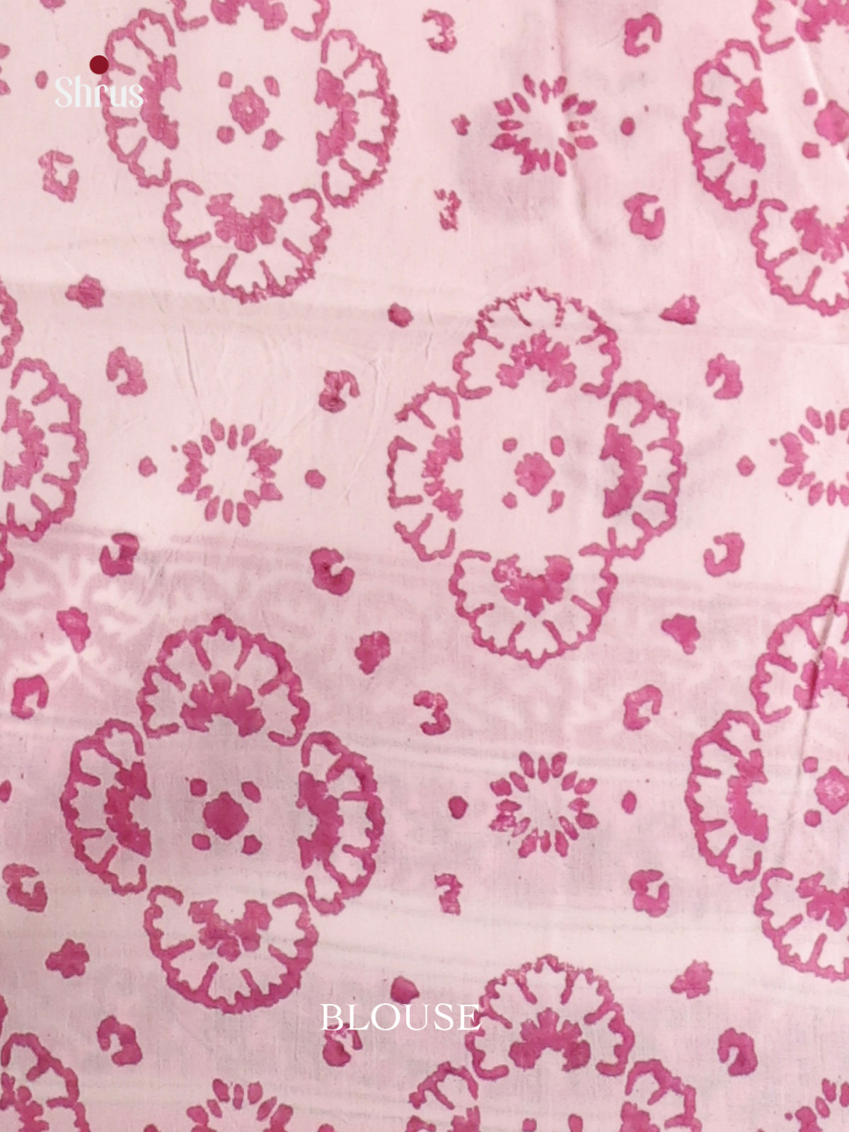 Cream & Pink - Jaipur cotton Saree