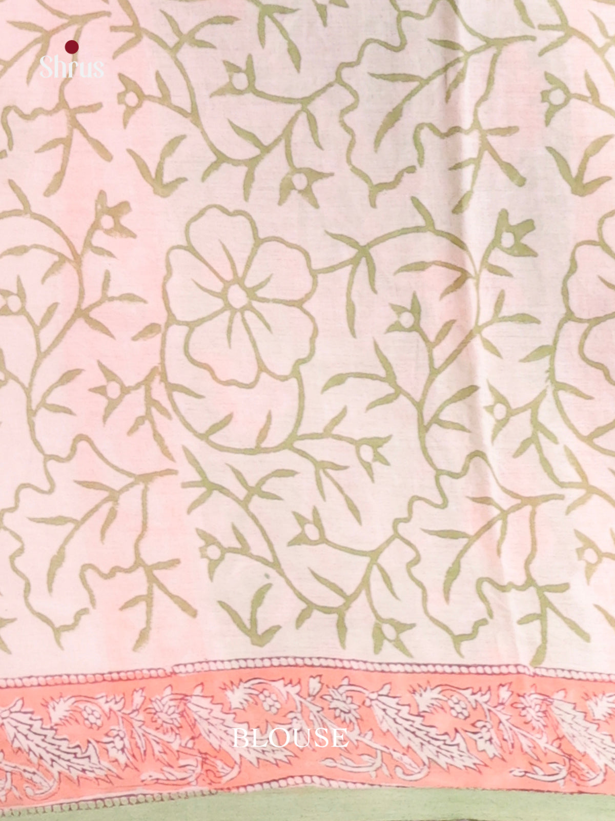 Green & Pink- Jaipur cotton Saree - Shop on Shrus.com