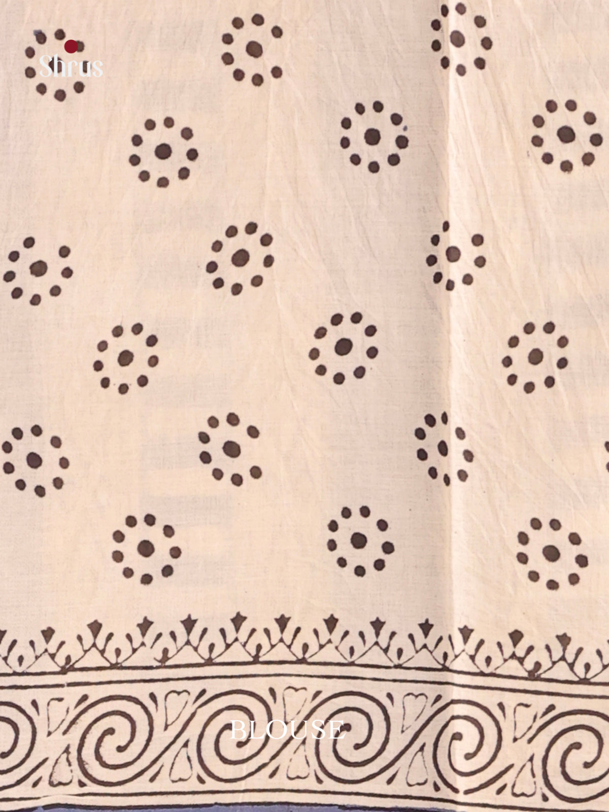 Black & Cream - Jaipur cotton Saree