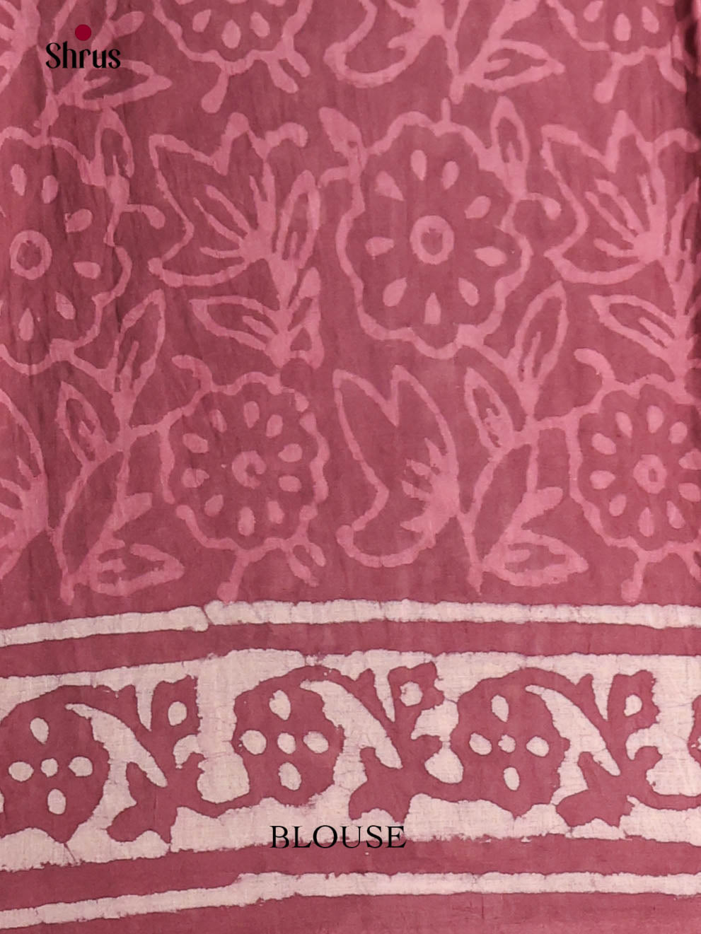 Cream & Onion Pink - Jaipur cotton Saree