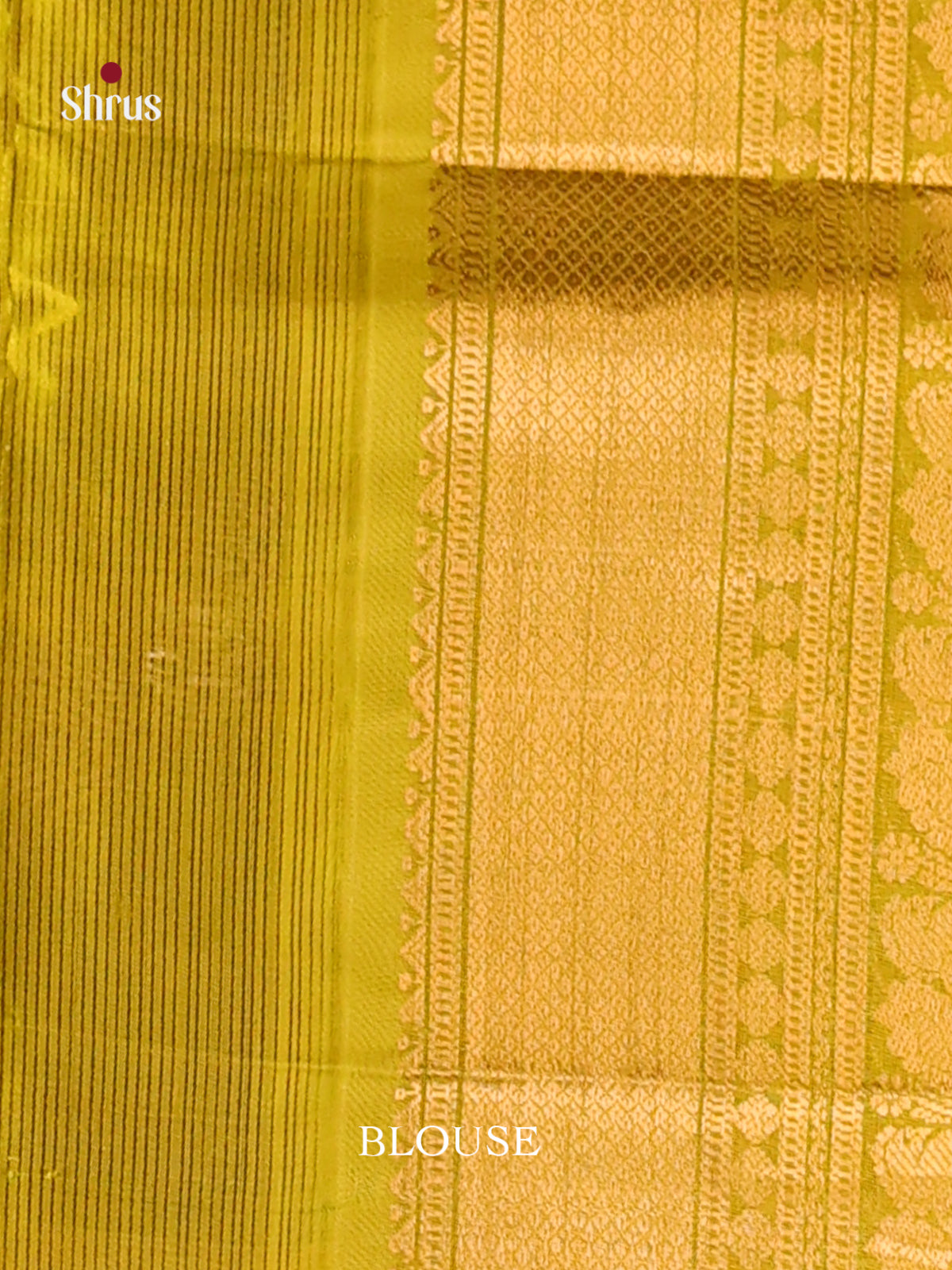 Violet & Mustardy Green SilK Cotton Korvai-Big border Saree - Shop on Shrus.com