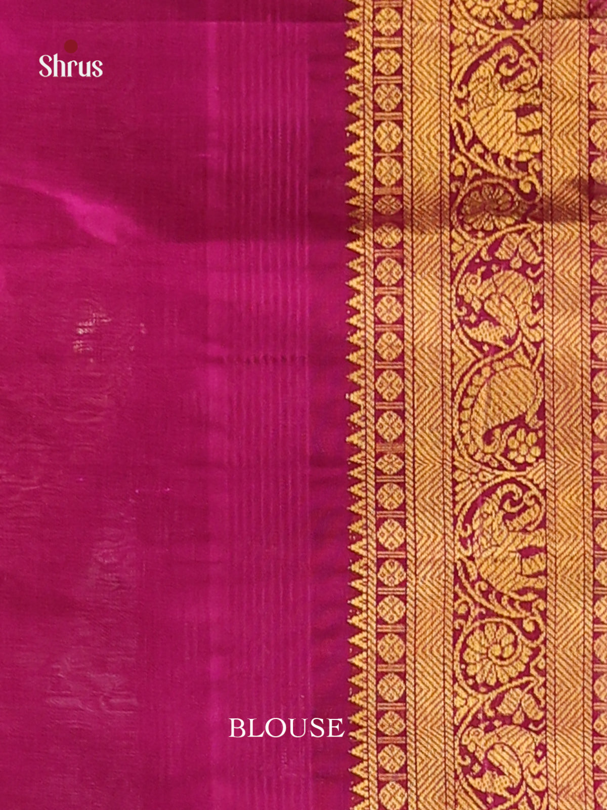 Green & Majenta Silk Cotton Korvai-kattams Saree -2