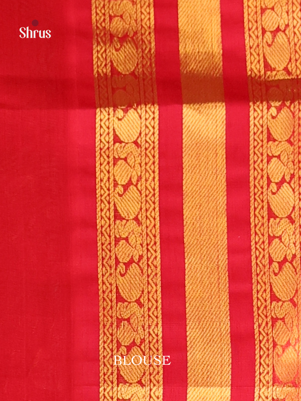 Cream & Red Silk Cotton Korvai-kattams Saree -2